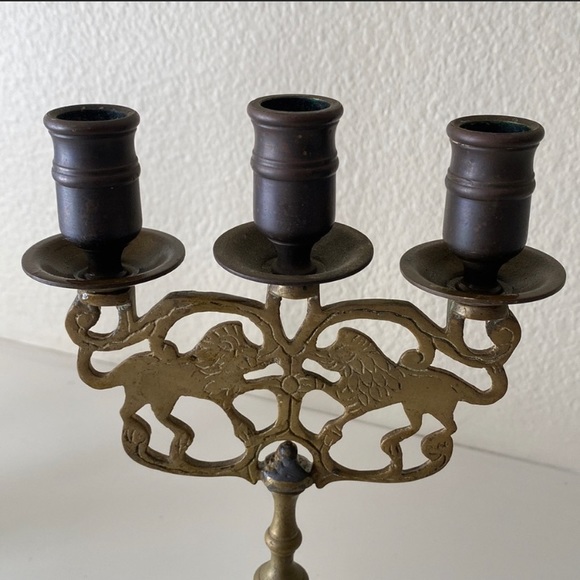 [SOLD] Vintage Brass Candelabra - Picture 5 of 8